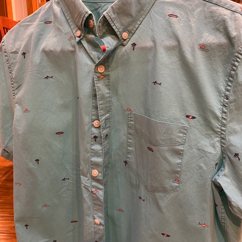 Surf and sharks button up